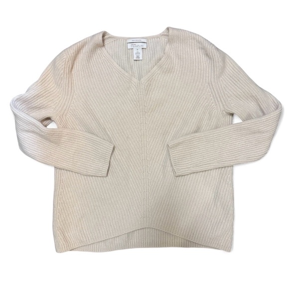 100% Cashmere Nordstrom Signature Sweater XS Soft Neutral Soft Girl Cozy